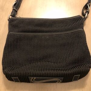 The Sak Black Knit Shoulder Bag